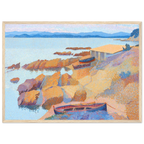 Tableau Calanque des Antibois — Henri-Edmond Cross, tirage cadre bois | INKONAL