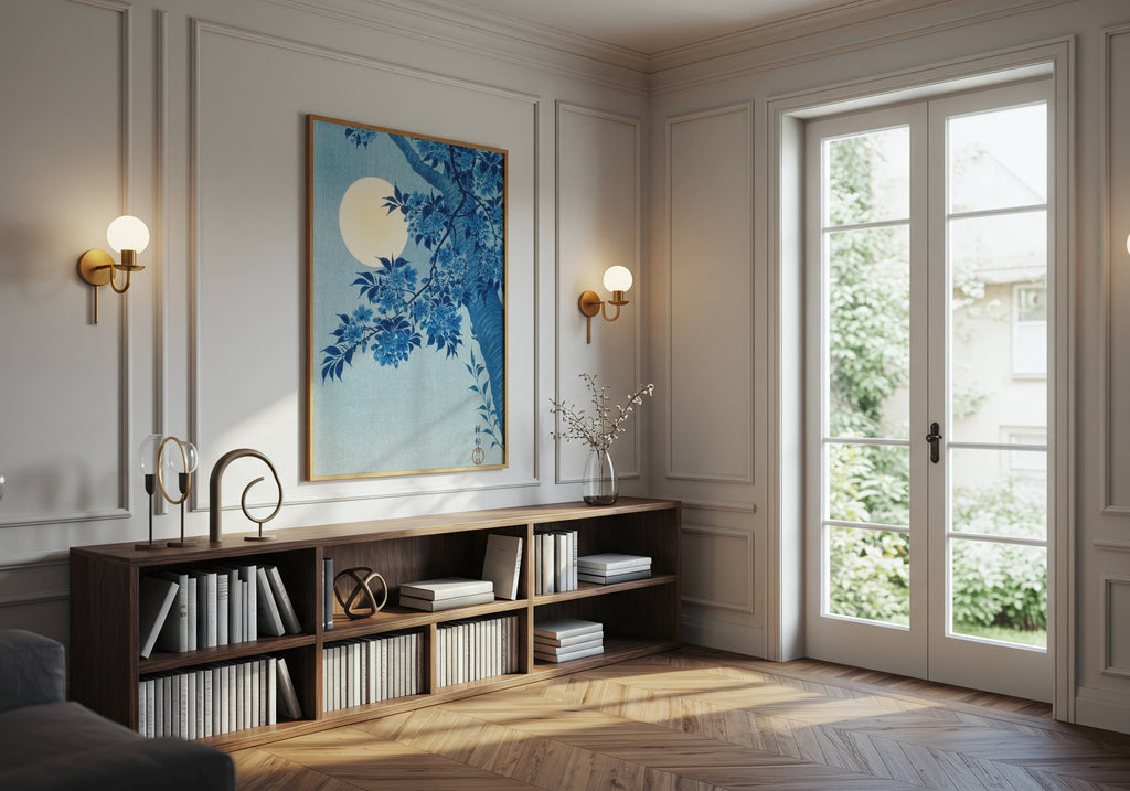Pruniers en fleurs au clair de lune