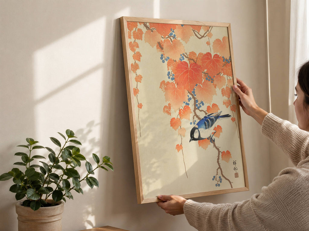 Mésange sur une branche de paulownia