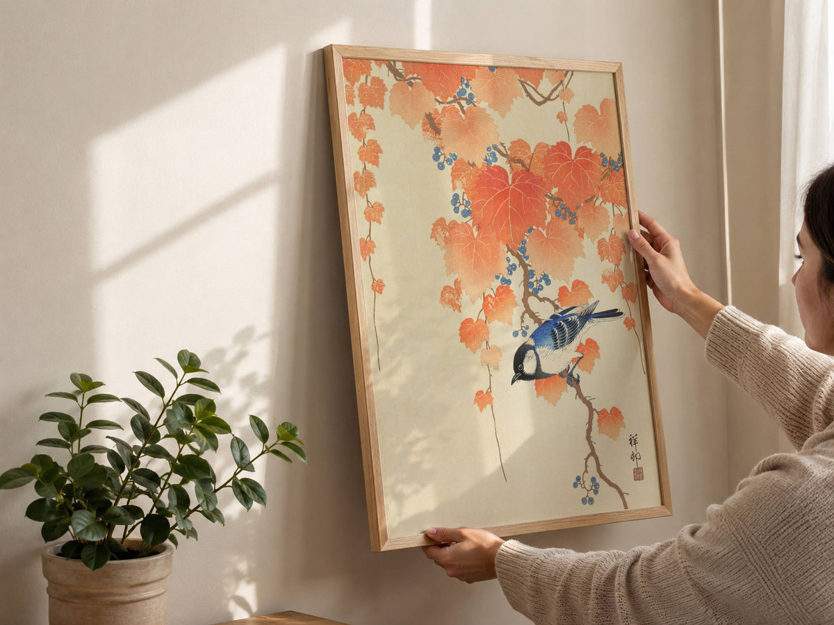 Mésange sur une branche de paulownia