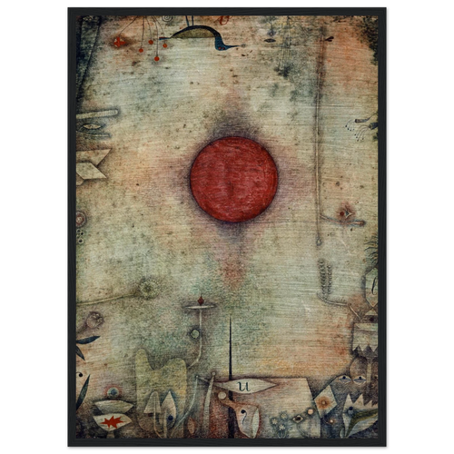 Tableau Ad marginem — Paul Klee, tirage encadré cadre noir | INKONAL