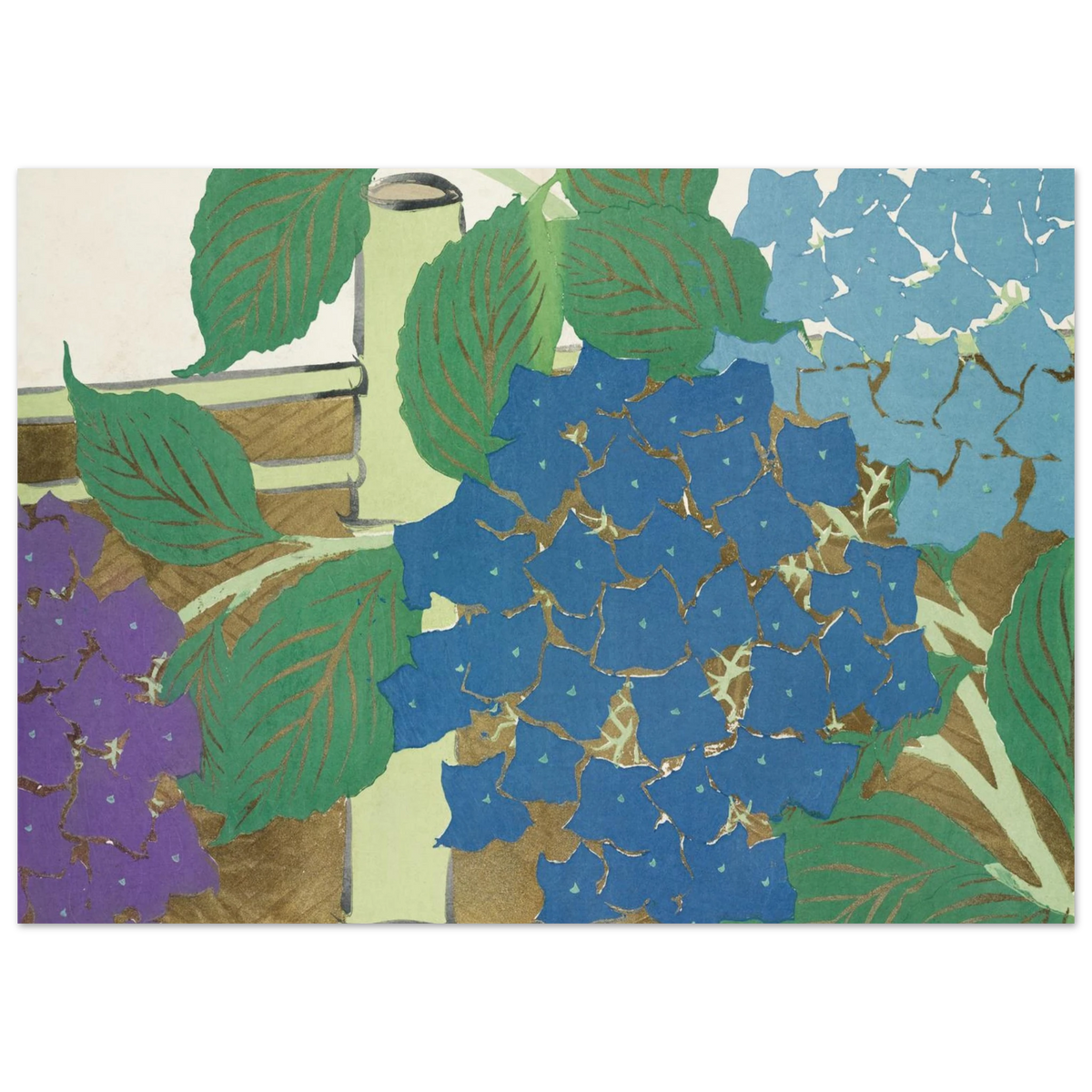Estampe japonaise Ajisai, Hortensia — Kamisaka Sekka, tirage sans cadre | INKONAL