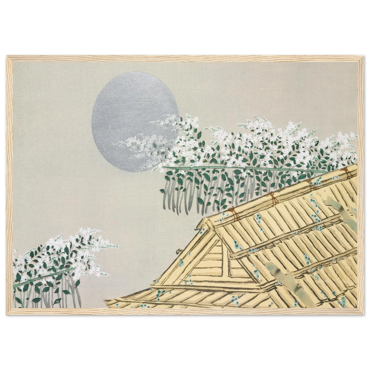 Tableau Fleurs d'automne — Kamisaka Sekka, tirage encadré cadre bois | INKONAL