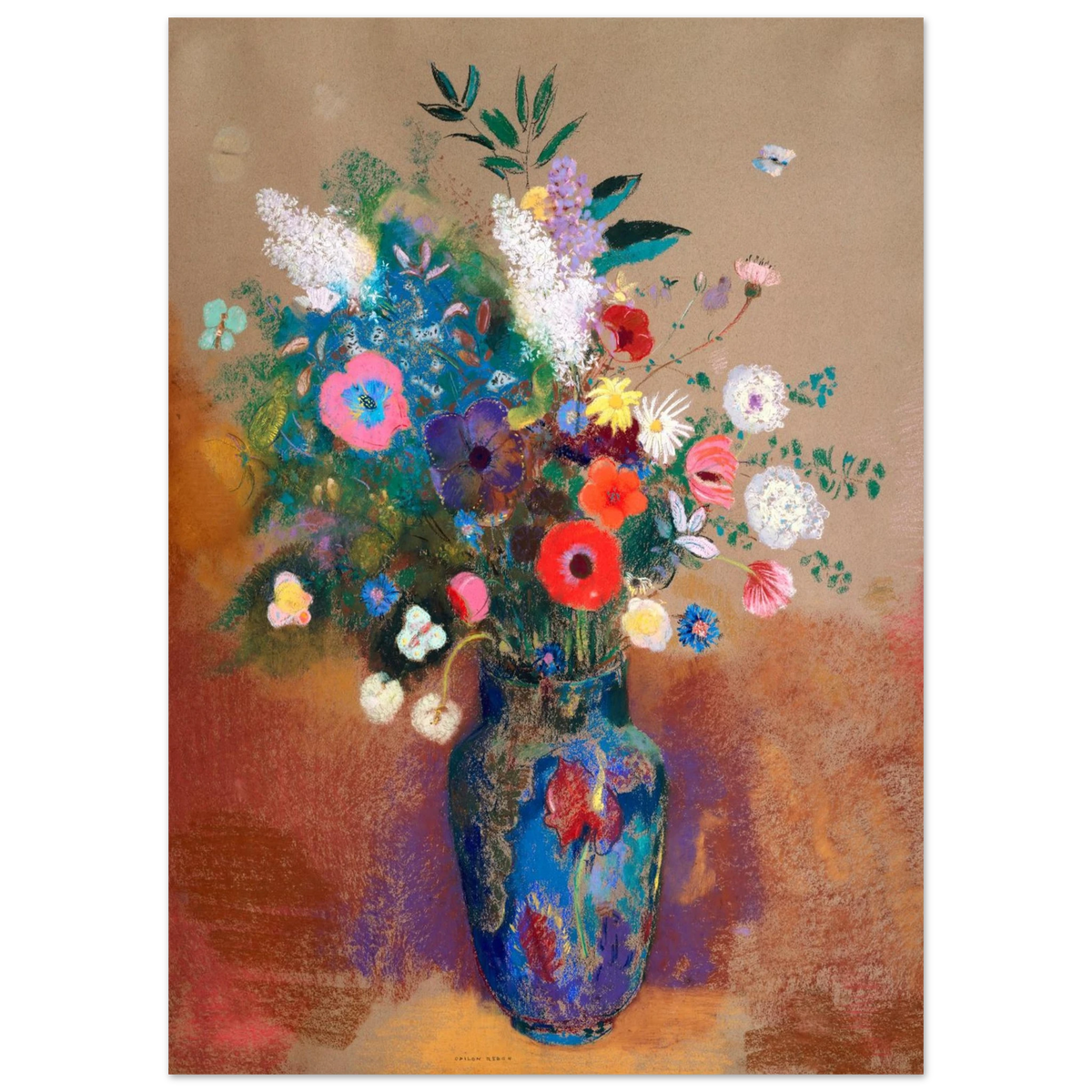 Tableau Bouquet de fleurs — Odilon Redon, tirage sans cadre | INKONAL