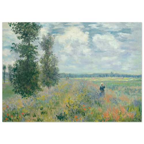Tableau Champ de coquelicots, environs d'Argenteuil — Claude Monet, tirage sans cadre | INKONAL