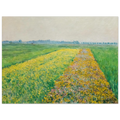 Tableau Les Champs jaunes à Gennevilliers — Gustave Caillebotte, tirage sans cadre | INKONAL