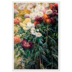 Tableau Chrysanthèmes — Gustave Caillebotte, tirage cadre blanc | INKONAL