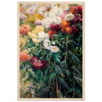 Tableau Chrysanthèmes — Gustave Caillebotte, tirage cadre bois | INKONAL