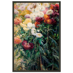 Tableau Chrysanthèmes — Gustave Caillebotte, tirage cadre noir | INKONAL