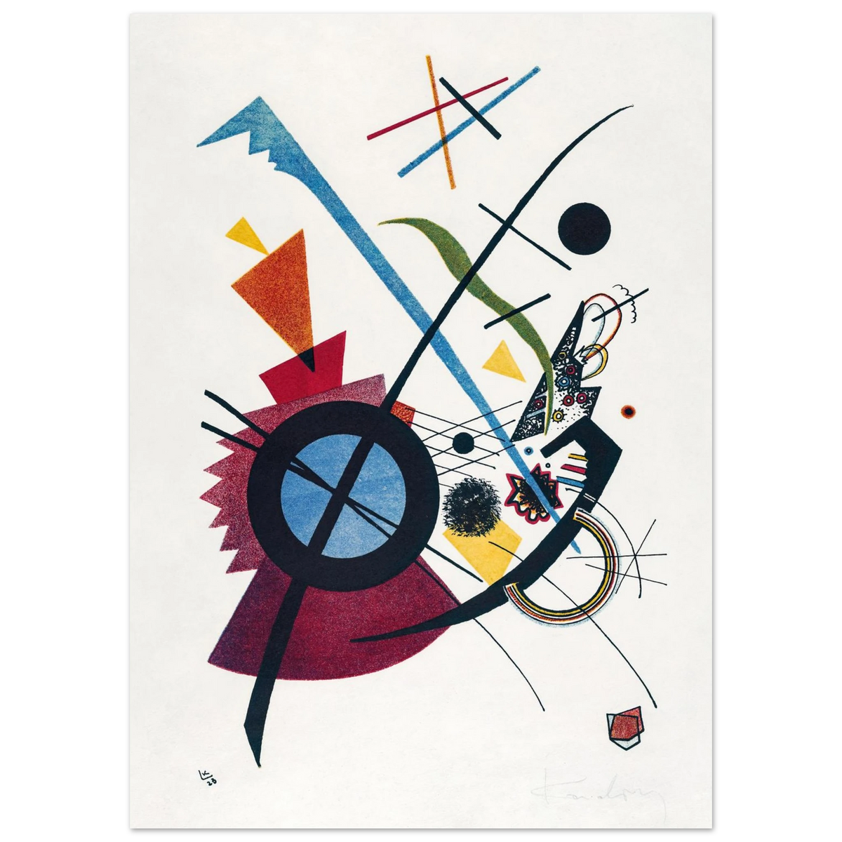 Composition au cercle noir — Wassily Kandinsky, tirage sans cadre | INKONAL