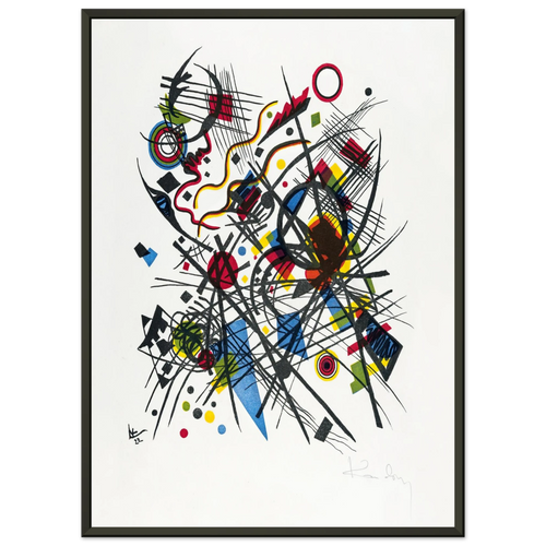 Composition circulaire — Wassily Kandinsky, tirage encadré cadre noir | INKONAL