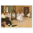 Tableau Le Cours de danse — Edgar Degas, tirage cadre blanc | INKONAL