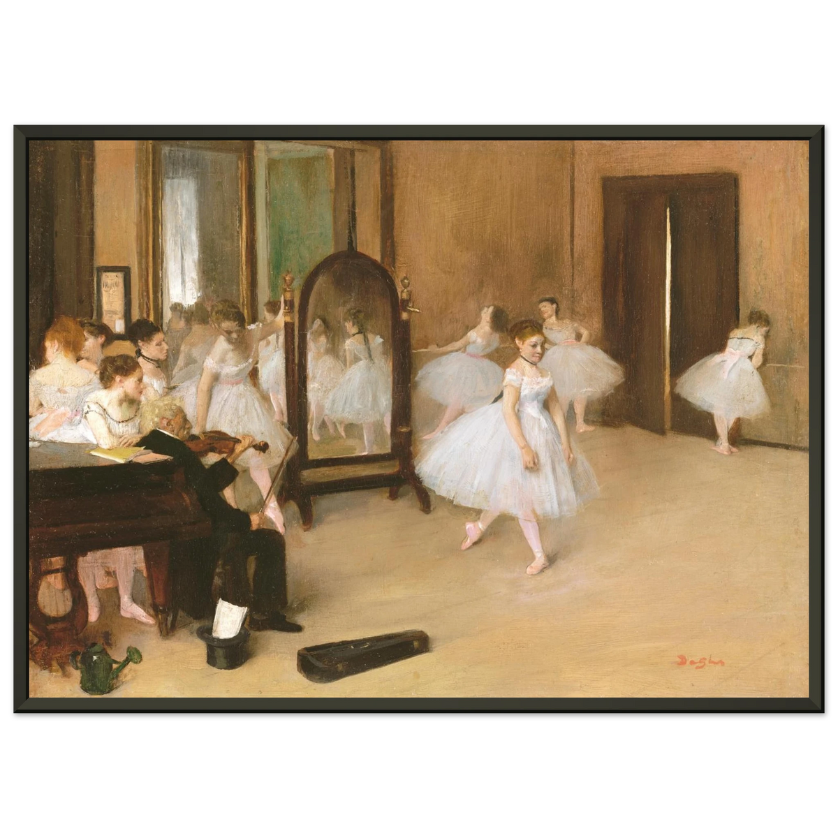 Tableau Le Cours de danse — Edgar Degas, tirage cadre noir | INKONAL