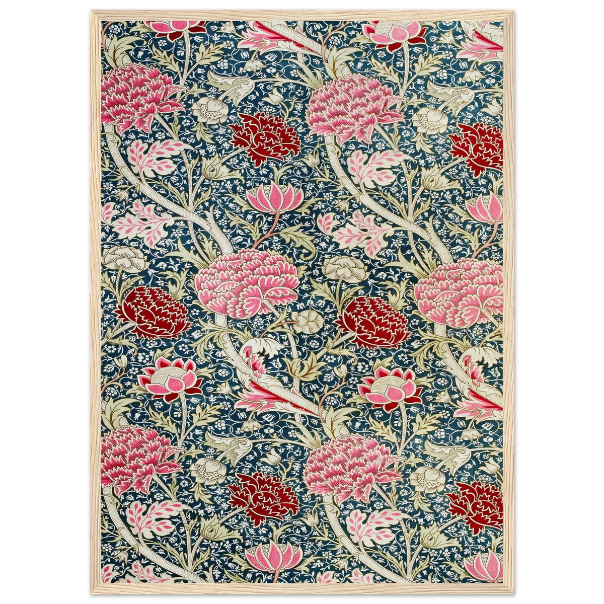 Motif Cray — William Morris, tirage encadré cadre bois | INKONAL