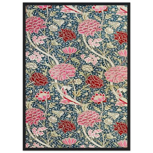 Motif Cray — William Morris, tirage encadré cadre noir | INKONAL