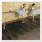 Tableau Danseuses à la barre — Edgar Degas, tirage cadre blanc | INKONAL