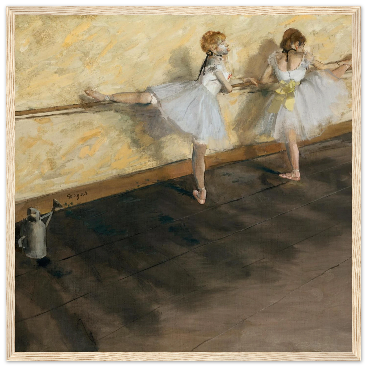 Tableau Danseuses à la barre — Edgar Degas, tirage cadre bois | INKONAL