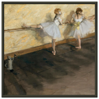 Tableau Danseuses à la barre — Edgar Degas, tirage cadre noir | INKONAL
