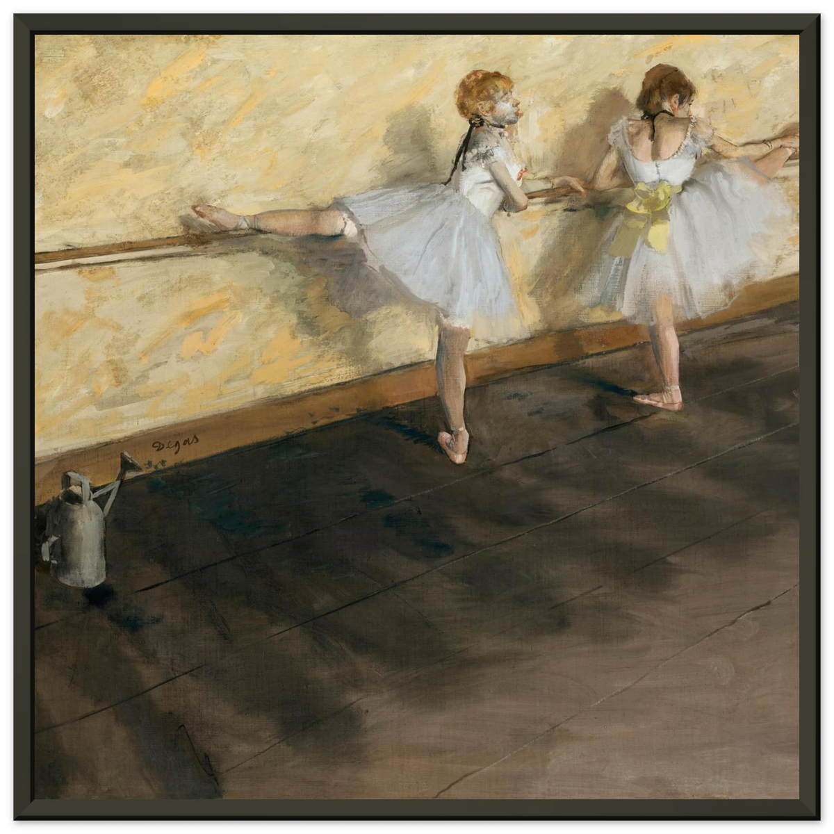 Tableau Danseuses à la barre — Edgar Degas, tirage cadre noir | INKONAL