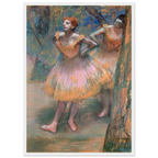 Tableau Deux danseuses — Edgar Degas, tirage cadre blanc | INKONAL