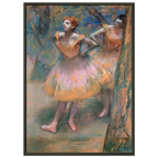 Tableau Deux danseuses — Edgar Degas, tirage cadre noir | INKONAL