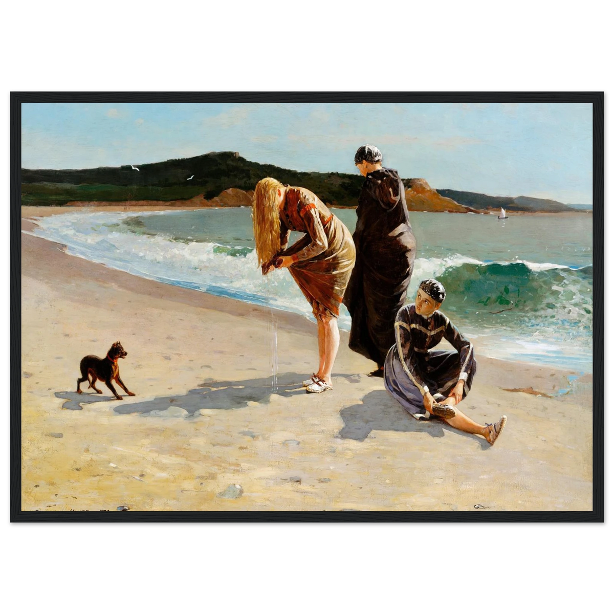 Tableau Eagle Head, Manchester (marée haute) — Winslow Homer, tirage cadre noir | INKONAL