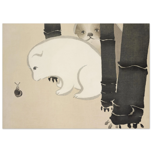 Tableau Chiots — Kamisaka Sekka, tirage sans cadre | INKONAL