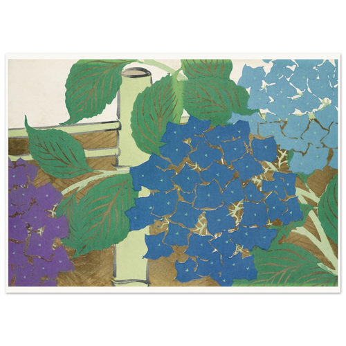 Estampe japonaise AJISAI, Hortensia — Kamisaka Sekka, tirage sans cadre | INKONAL