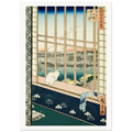 Estampe japonaise Asakusa Tanbo, le chat des rizières d'Asakusa — Hiroshige, tirage sans cadre | INKONAL