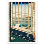 Estampe japonaise Asakusa Tanbo, le chat des rizières d'Asakusa — Hiroshige, tirage sans cadre | INKONAL