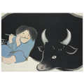 Estampe japonaise Bokudō, Le Bouvier — Kamisaka Sekka, tirage sans cadre | INKONAL