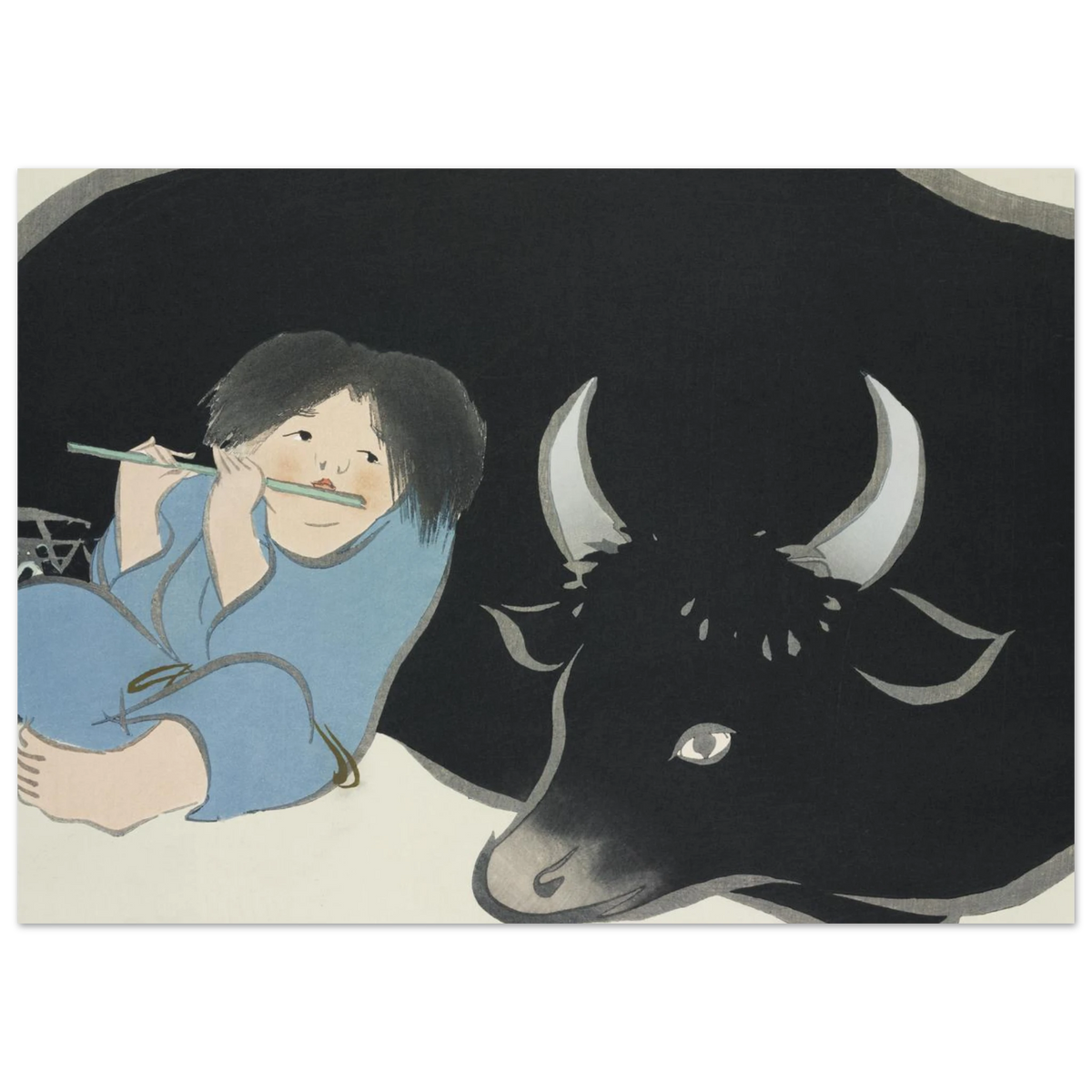 Estampe japonaise Bokudō, Le Bouvier — Kamisaka Sekka, tirage sans cadre | INKONAL
