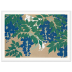 Estampe japonaise FUJI, Glycine — Kamisaka Sekka, tirage encadré cadre blanc | INKONAL