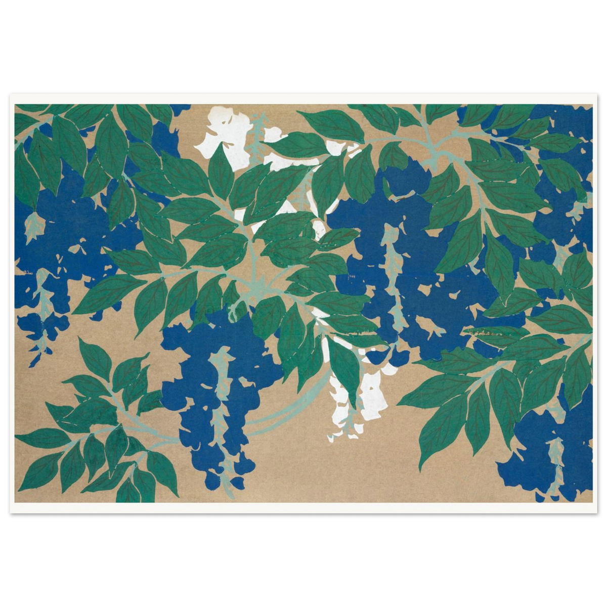 Estampe japonaise FUJI, Glycine — Kamisaka Sekka, tirage sans cadre | INKONAL