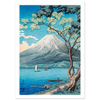 Estampe japonaise Le Fuji vu du lac sans cadre — reproduction fine art INKONAL