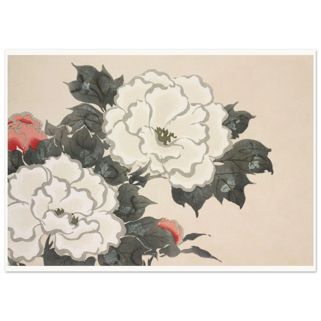 Estampe japonaise FUKAMIGUSA, Pivoines — Kamisaka Sekka, tirage sans cadre | INKONAL
