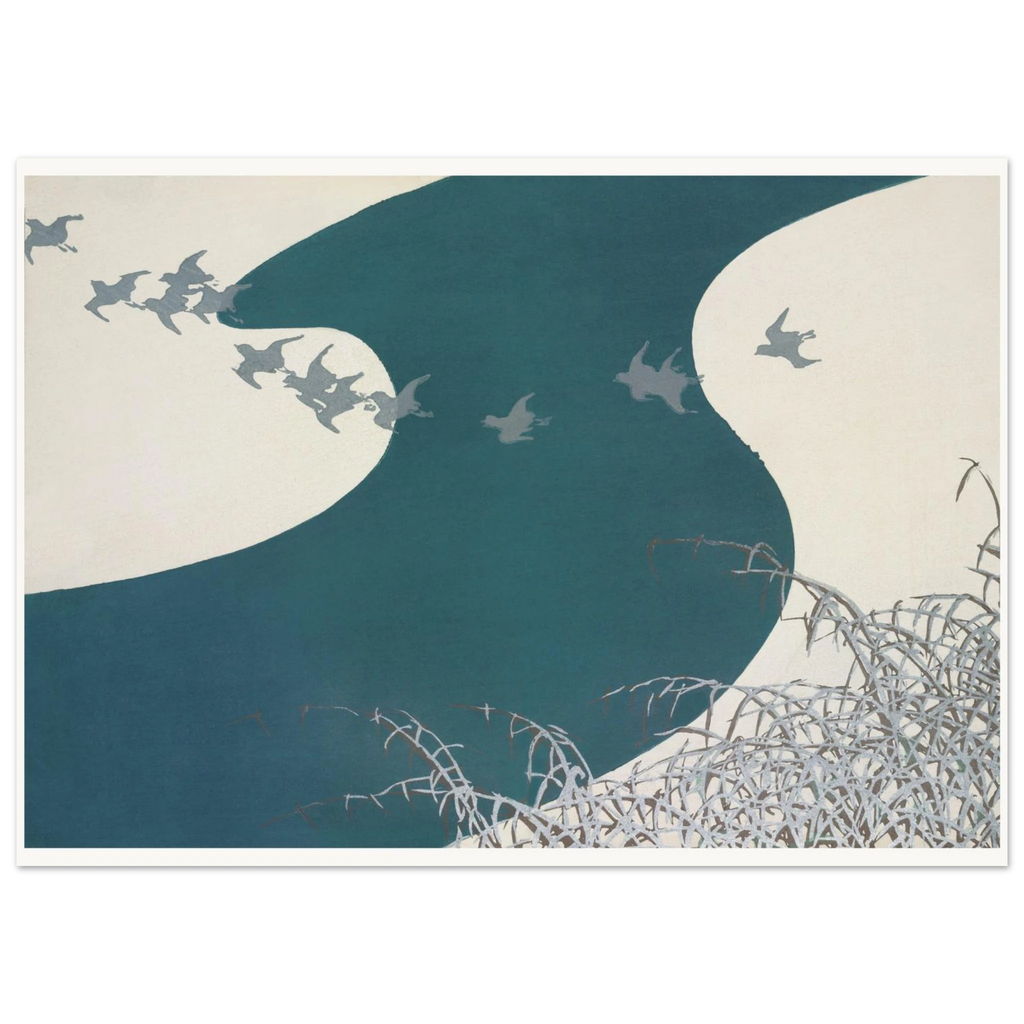 Estampe japonaise FUYU NO KAWA, Rivière en hiver — Kamisaka Sekka, tirage sans cadre | INKONAL