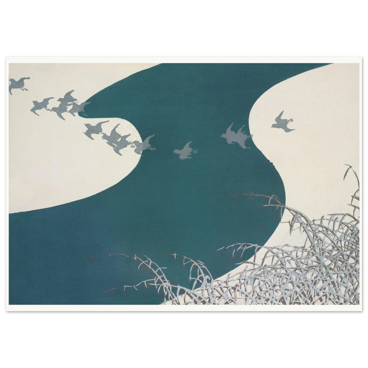 Estampe japonaise FUYU NO KAWA, Rivière en hiver — Kamisaka Sekka, tirage sans cadre | INKONAL