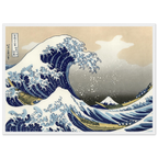 La Grande Vague de Kanagawa, Hokusai — tirage encadré cadre blanc | INKONAL