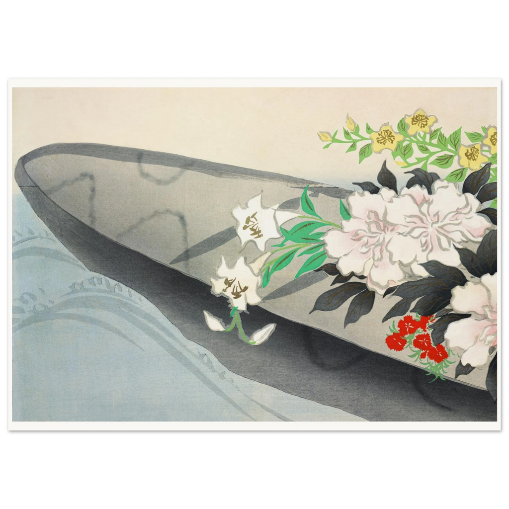 Estampe japonaise HANABUNE, Barque fleurie — Kamisaka Sekka, tirage sans cadre | INKONAL
