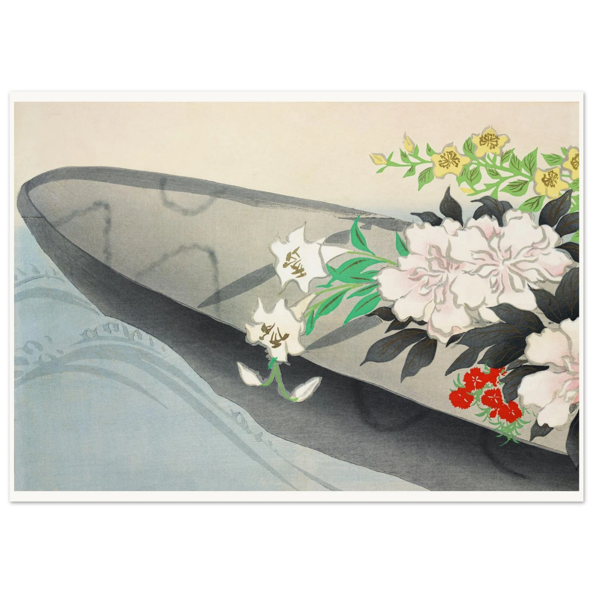 Estampe japonaise HANABUNE, Barque fleurie — Kamisaka Sekka, tirage sans cadre | INKONAL