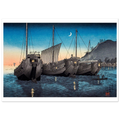 Estampe japonaise Jonques dans la Baie d'Inatori sans cadre — reproduction fine art INKONAL