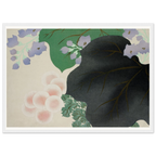 Estampe japonaise KIKUKIRI, Chrysanthème et paulownia — Kamisaka Sekka, tirage encadré cadre blanc | INKONAL