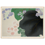 Estampe japonaise KIKUKIRI, Chrysanthème et paulownia — Kamisaka Sekka, tirage encadré cadre bois | INKONAL