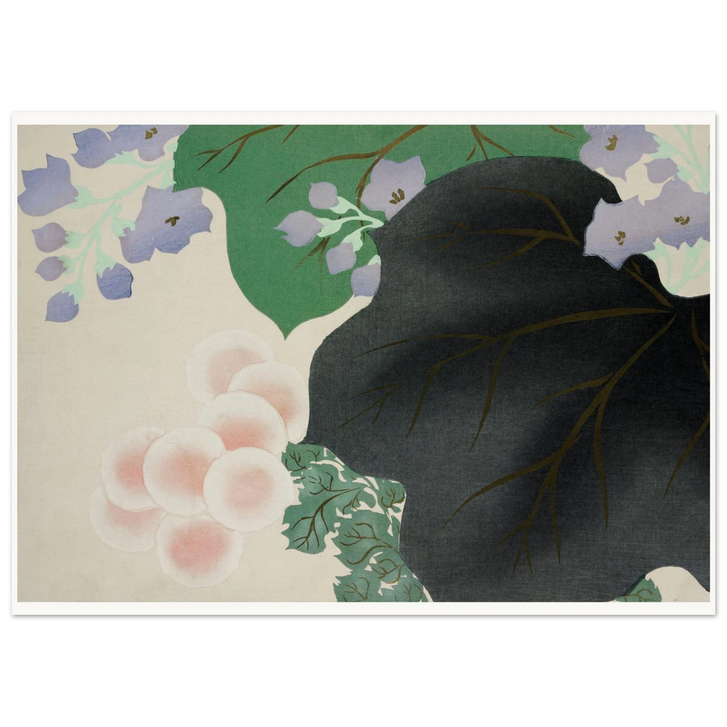 Estampe japonaise KIKUKIRI, Chrysanthème et paulownia — Kamisaka Sekka, tirage sans cadre | INKONAL