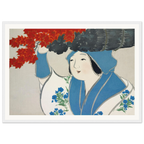 Estampe japonaise KUROKIURI, La marchande de petit bois — Kamisaka Sekka, tirage encadré cadre blanc | INKONAL