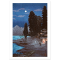 Estampe japonaise Le lac au clair de lune sans cadre — reproduction fine art INKONAL