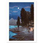 Estampe japonaise Le lac au clair de lune sans cadre — reproduction fine art INKONAL