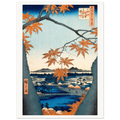 Estampe japonaise Mama no momiji, les érables de Mama — Hiroshige, tirage sans cadre 30x40 | INKONAL