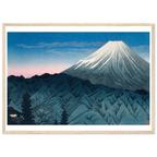 Estampe japonaise Le Mont Fuji depuis les collines encadrée cadre bois — reproduction fine art INKONAL